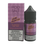 سالت تارت مربای بلوبری | Pod Salt Fusions Jam Monster Blueberry Jam Tart 30ml Nicotine Salt