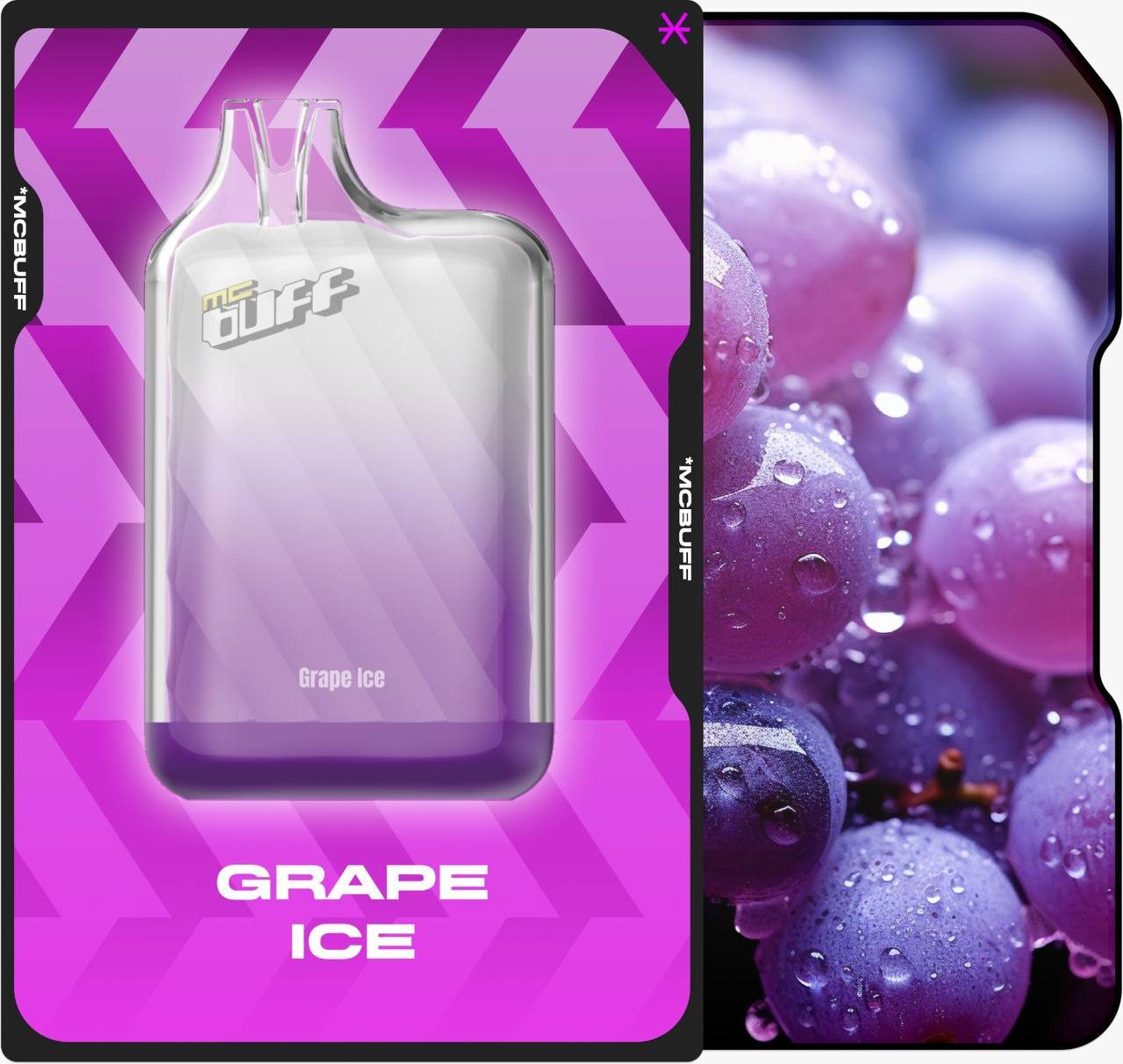 Image-6.jpg پاد یک بار مصرف انگور یخ10000 پاف | MCBUFF DISPOSABLE GRAPE ICE 10000 PUFF - Image 1