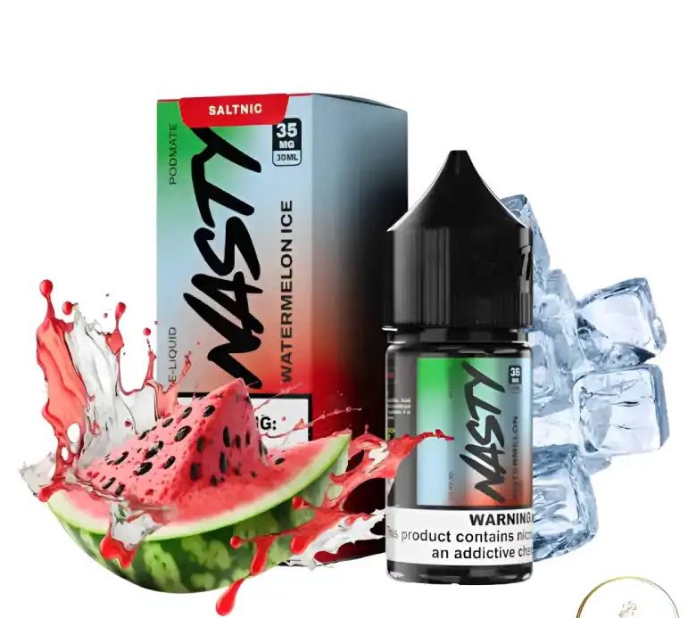 Nasty-Podmate-WATERMELON-ICE-NICOTINE-SALT.jpg سالت هنداونه یخ نستی | Nasty Podmate WATERMELON ICE NICOTINE SALT - Image 1