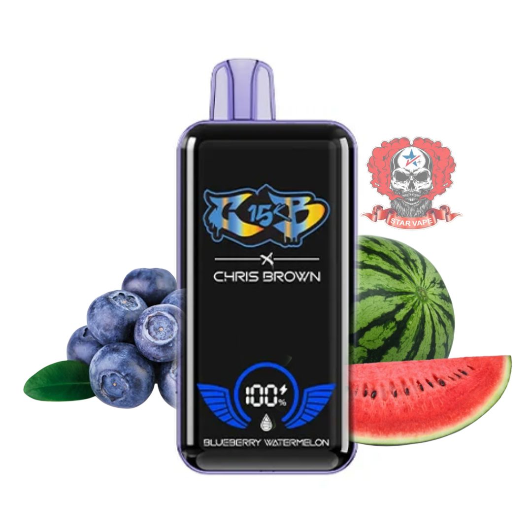Picsart_26-02-25_11-31-19-943.jpg یکبار مصرف بلو بری هندوانه 15Kپاف | CHRIS BROWN NEW BLUBERRY WATERMELON 15K PUFF - Image 1