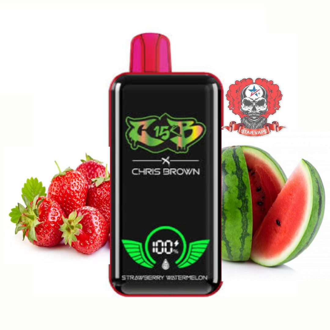 Picsart_26-02-25_17-29-17-542.jpg یکبار مصرف توت فرنگی و هندوانه 15Kپاف | CHRIS BROWN NEW STRAWBERRY WATERMELON 15K PUFF - Image 1