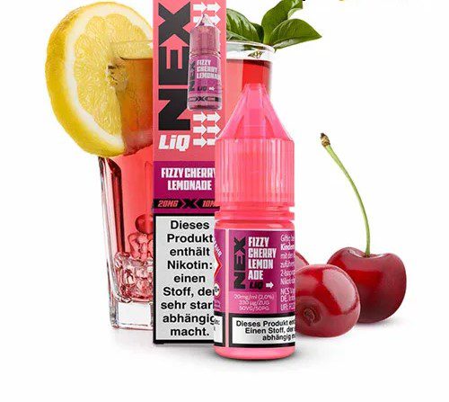 Pod-Salt-NexLiQ-Fizzy-Cherry-Lemonade-Salt.jpg سالت لیموناد گیلاس گازدار پادسالت Pod Salt NexLiq Fizzy Cherry Lemonade 30ml Nicotine Salt - Image 1