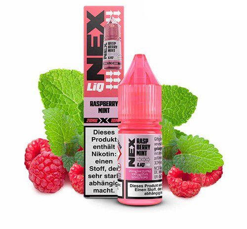 Pod-Salt-NexLiQ-Raspberry-Mint-Salt-1.jpg سالت نعناع تمشکی پادسالت Pod Salt NexLiq Raspberry Mint 30ml Nicotine Salt - Image 1