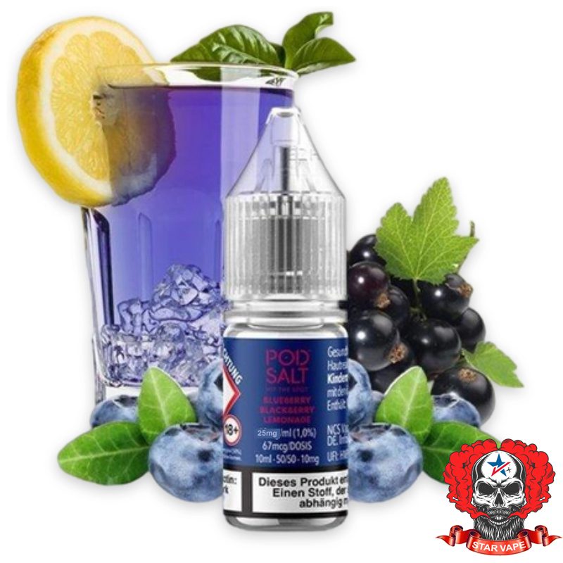Pod-Salt-Nexus-Blueberry-Blackberry-Lemonade.jpg سالت بلوبری شاتوت لیموناد یخ پادسالت PodSalt Nexus Blueberry Blackberry Lemonade ICE EDITION Salt Nicotine - Image 1