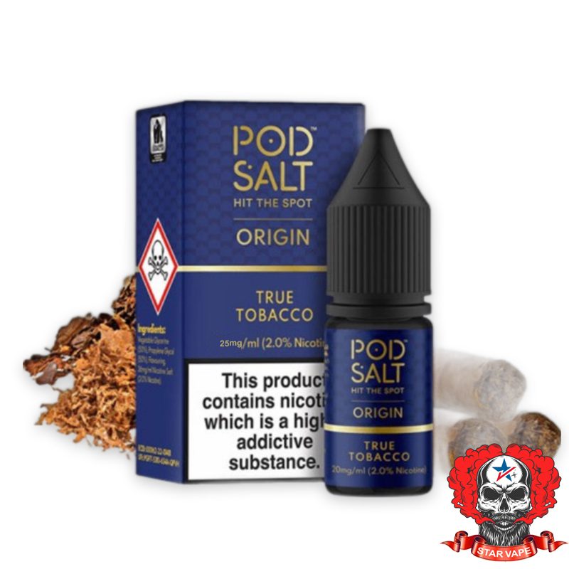 Pod-Salt-Origin-True-Tobacco.jpg سالت تنباکو خالص پادسالت PodSalt Origin True Tobacco Salt Nicotine - Image 1