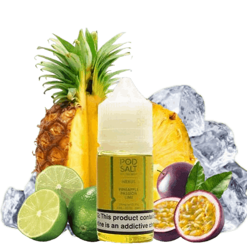 PodSalt-NEXUS-PINEAPPLE-PASSION-LIME-ICE-EDITION-30ml-Nicotine-Salt.png سالت آناناس پشن لیمو یخ پادسالت | PodSalt NEXUS PINEAPPLE PASSION LIME ICE EDITION 30ml Nicotine Salt - Image 1