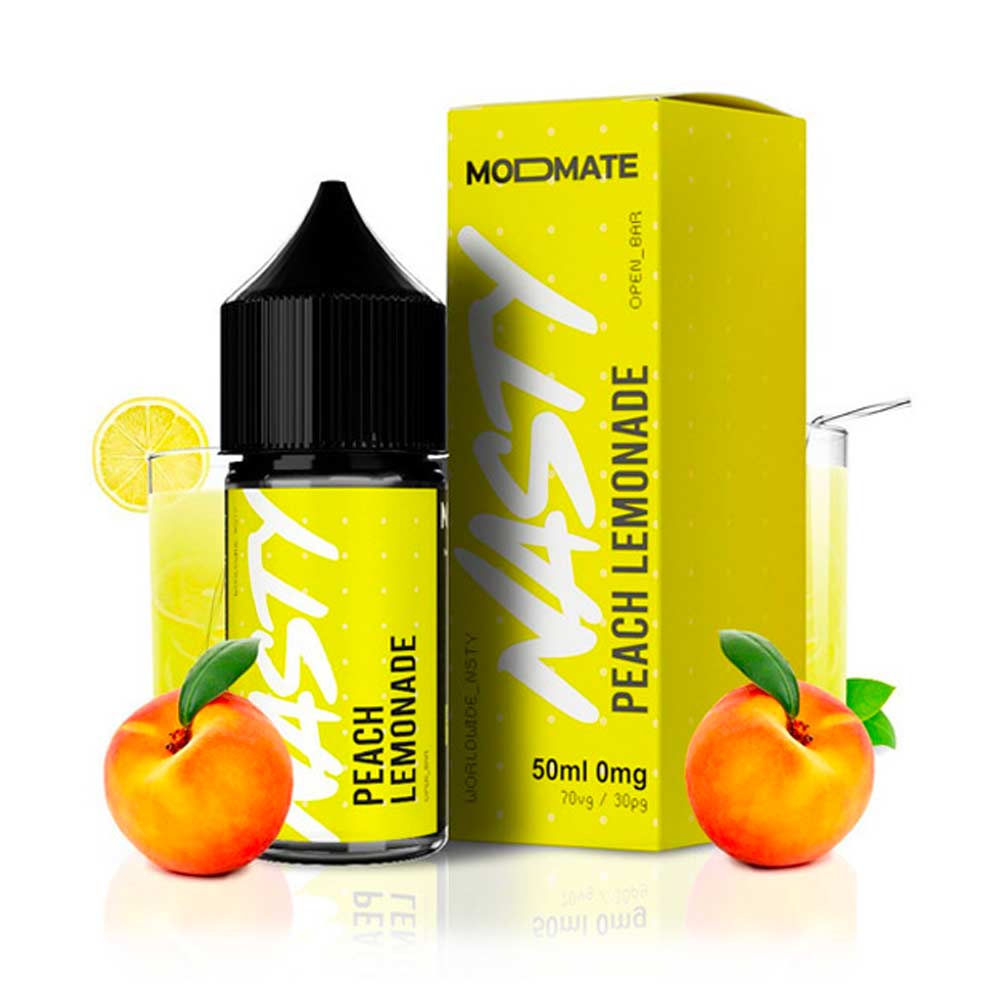nasty-peach-lemonade-juice.jpg جویس نستی لیموناد هلو | NASTY MODMATE PEACH LEMONADE JUICE - Image 1