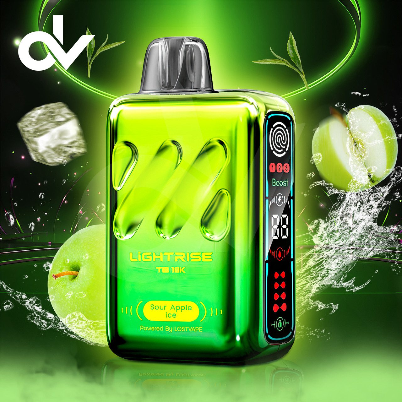 sour-apple-ice-1.jpg یکبار مصرف سیب ترش یخ 18Kپاف | LOST VAPE SOUR APPLE ICE 18000 PUFF - Image 1