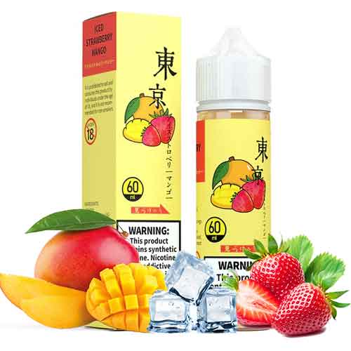 tokyo-iced-strawberry-mango-60ml.jpg جویس توت فرنگی انبه یخ توکیو 60 | TOKYO CLASSIC ICED STRAWBERRY MANGO - Image 1