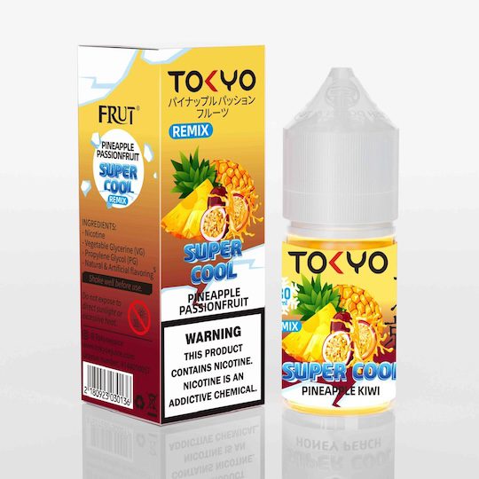 tokyo-super-cool-pineapple-passionfruit.jpeg سالت توکیو پشن فروت آناناس| TOKYO SUPERCOOL PINEAPPLE PASSIONFRUIT NICOTINE SALT - Image 1