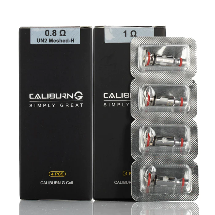 uwell_caliburn_g_coils_-_all_resistances.webp کویل کالیبرن جی بسته 4 عددی | UWELL Caliburn G COIL 4PCS - Image 1